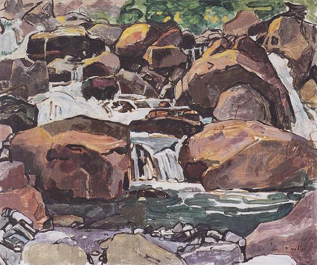 Ferdinand Hodler Bergbach bei Champery china oil painting image